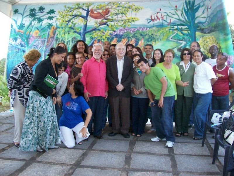 Com Luis Fernando Veríssimio, no espaço de Galiotto, em Tamoios